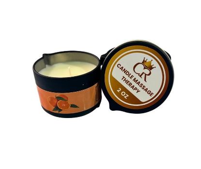Picture of CROWN MASSAGE CANDLE ORANGE SINGLE