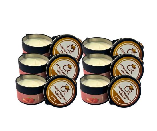 Picture of CROWN MASSAGE CANDLE STRAWBERRY 12PCS