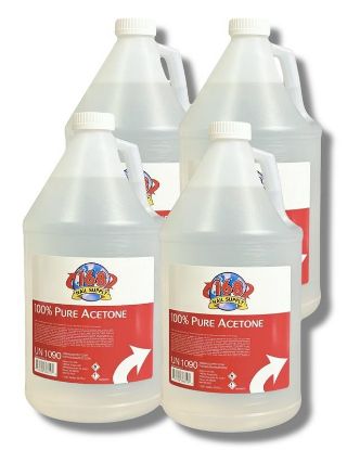 Picture of 168 NAIL SUPPLY 100% PURE ACETONE CASE  CASE OF 4 GALLONS