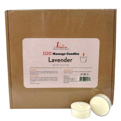 Picture of IPRINCESS 100 MASSAGE CANDLES LAVENDER 100PCS