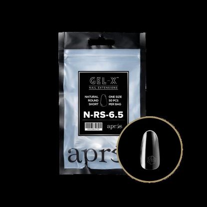 Picture of APRES GEL-XÂ® NATURAL ROUND SHORT TIP REFILL BAG-6.5 50 PCS