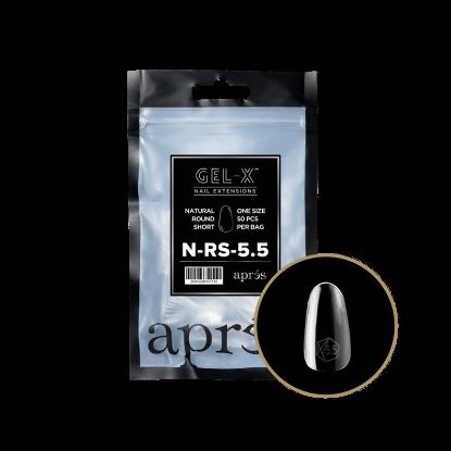 Picture of APRES GEL-XÂ® NATURAL ROUND SHORT TIP REFILL BAG-5.5 50 PCS